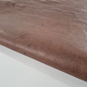 dark brown rustic waxy goatleather