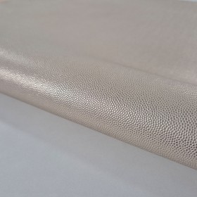cuero estampado fantasia grabado caviar metalizado platino