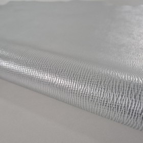 silver metallic saffiano printed fantasy finished over sheep leather