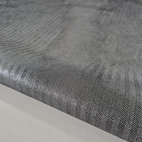 silver metallic printed over black lambskin leather
