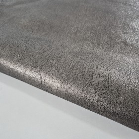 silver metallic printed over black lambskin leather