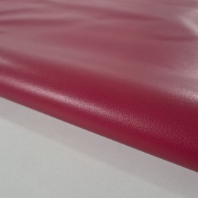 red smooth aniline napa lambskin leather