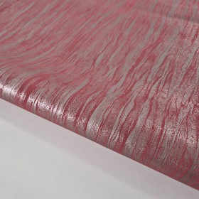 Silver matellic over red burgundy lambskin suede leather
