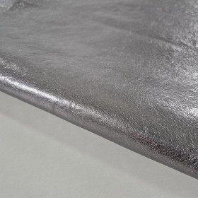 silver laminated leather