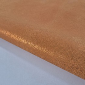 Estampado metalizado  fantasia sobre piel de cordero naranja