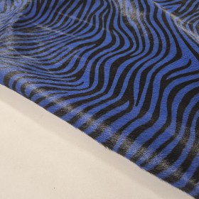 blue zebra cow leather hair leather sides