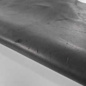 black vintage cowleather side rustic finished