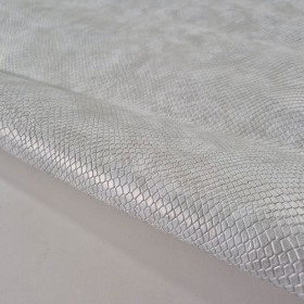 hojas de cuero vacuno grabado piel de serpiente blanco nácar
