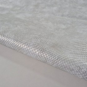 hojas de cuero vacuno grabado piel de serpiente blanco nácar