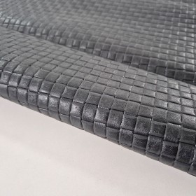 black braided printed over cowleather sides