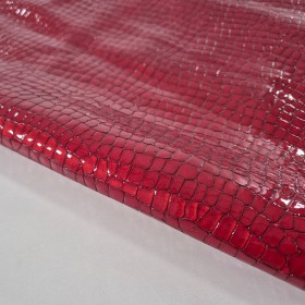 charol vacuno grabado cocodrilo rojo