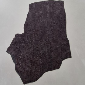 burgundy crocodile printed cowleather