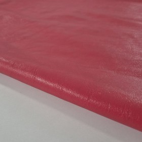 Hoja vacuno anilina acabado grano natural rojo coral