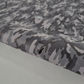 Military fantasy stamped over cowsuede leather