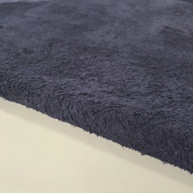 Navy blue cowsuede leather.