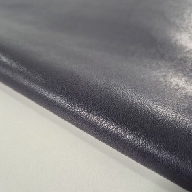 Navy blue  with dark purple napa aniline lambskin leather