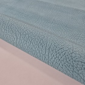 blue turquoise elephant printed over cowleather sides