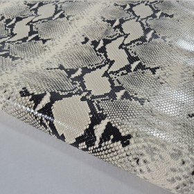 snake embossed leather