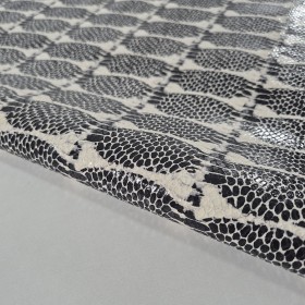 Natural snake embossed over cowleather