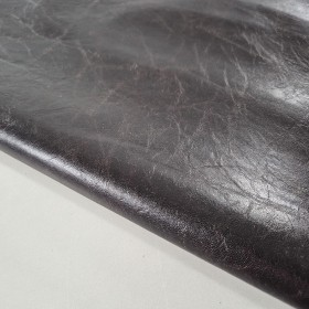 cordero marron oscuro envejecido arrugas vintage efecto pull up