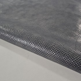 Grey metal saffiano printed cowleather piece