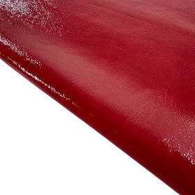 Red Vernice Lambskin wrinkled effect