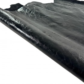 Black Vernice Lambskin wrinkled effect