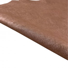 Lambskin metallic effect salmon color