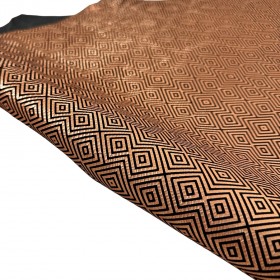 Geometric fantasy Orange Lambskin - Curtidos Sevillano