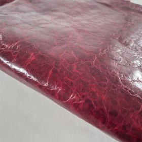 Red burgundy leather cuts
