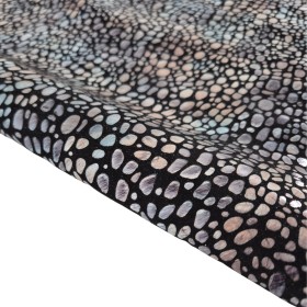 Black goat suede gaudi fantasy stamped - Curtidos Sevillano