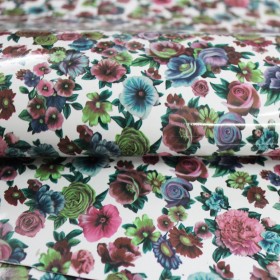 fantasy flower stamped over goatskin