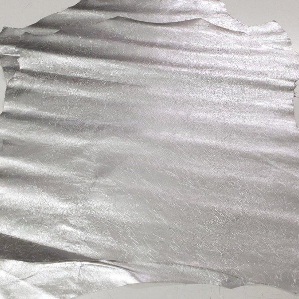 SILVER METALLIC GOAT LEATHER  1016