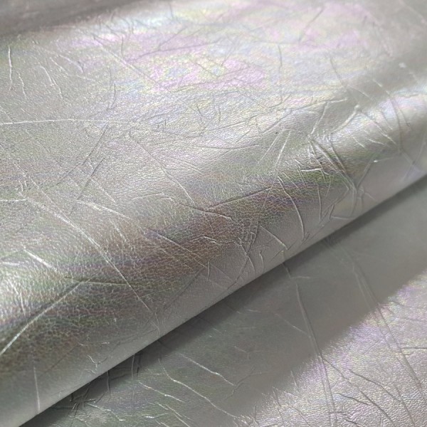 SILVER METALLIC GOAT LEATHER  1016