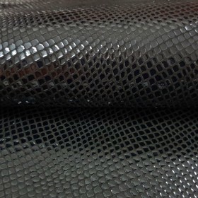 Black snake printed over goat suede leather