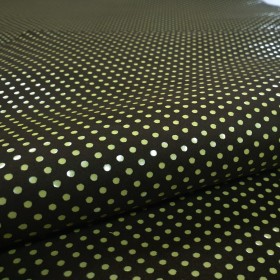 yellow points over kaki green goatsuede leather